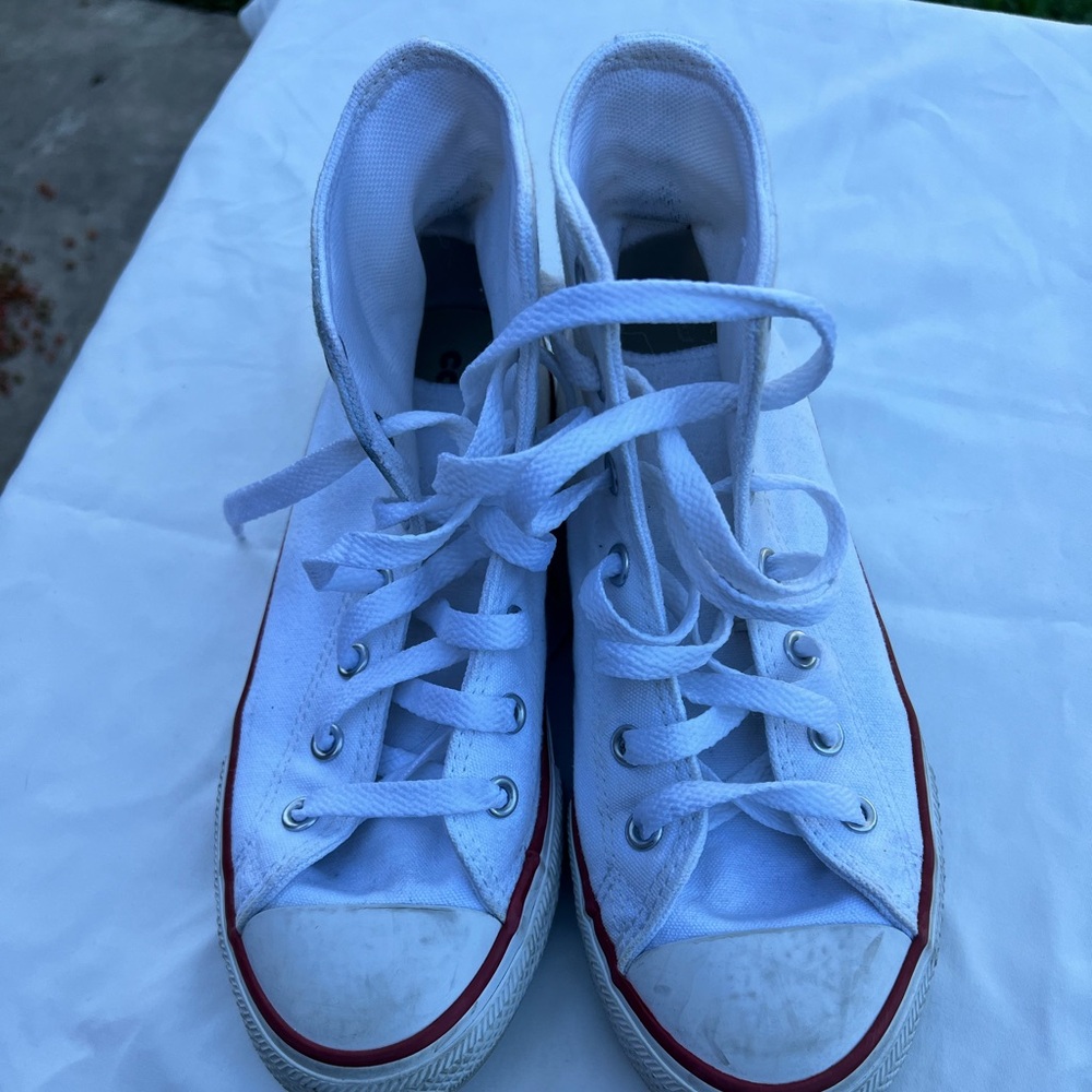 Classic White Kids High-Top converse